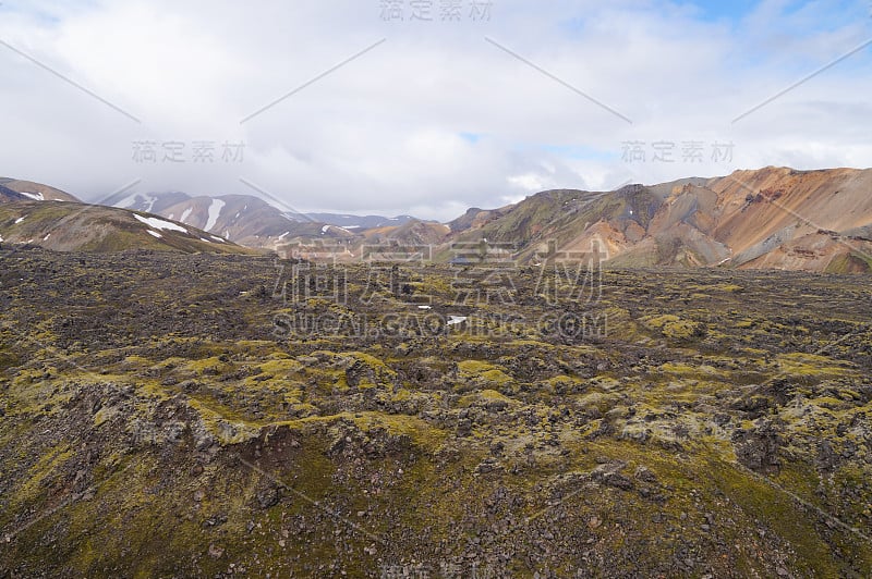 冰岛国家公园Landmannalaugar山谷。