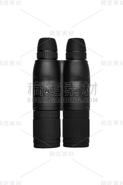 现代双筒望远镜孤立在白色背景上。监测设备。用于远距离观看的装置。
