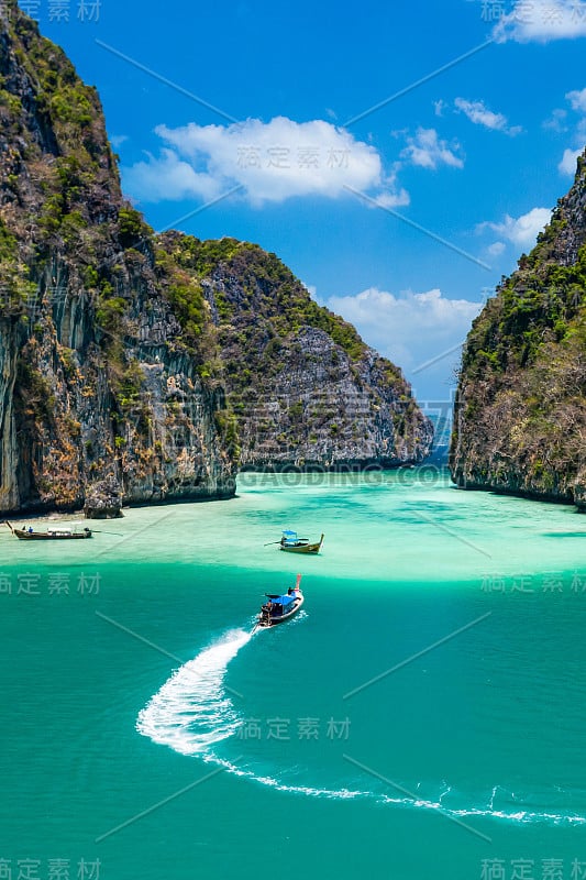 皮皮雷泻湖，著名的浮潜地，安达曼海，甲米，普吉岛，在你的梦想泰国旅游，美丽的目的地亚洲，夏季假期户外