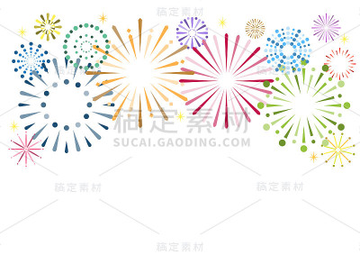 Background illustration of fireworks: frame