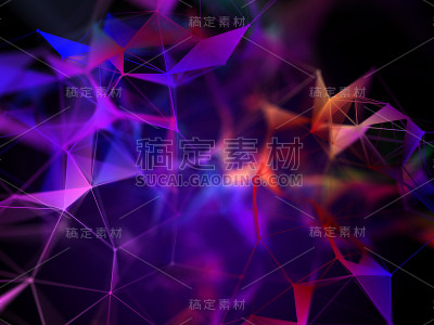 3D现代连接背景，网络，丛