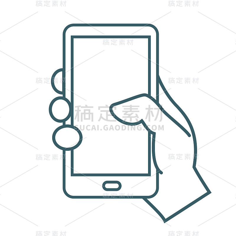 手持智能手机矢量图标