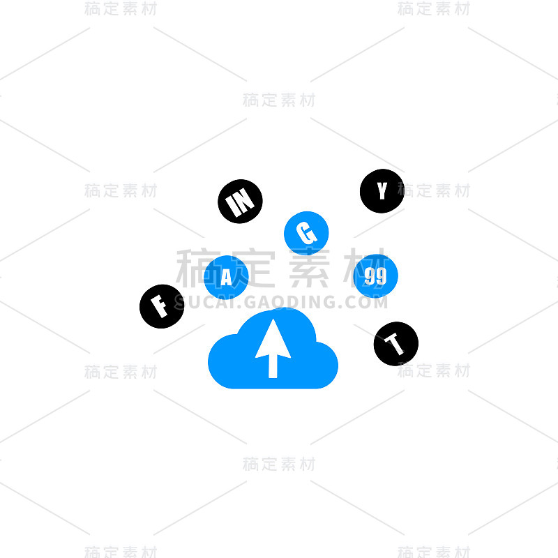 创意数字营销图标