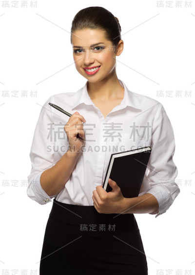 年轻的女商人孤立