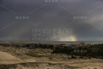 德国北弗里斯兰岛阿姆鲁姆的沙丘