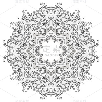 曼迪花纹身圆模板