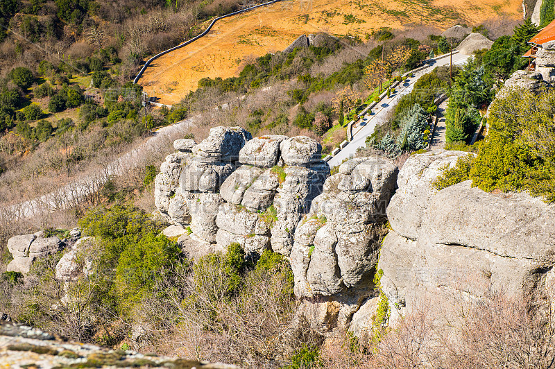 希腊塞萨利迈特拉山的修道院建筑群。联合国教科文组织世界遗产名录