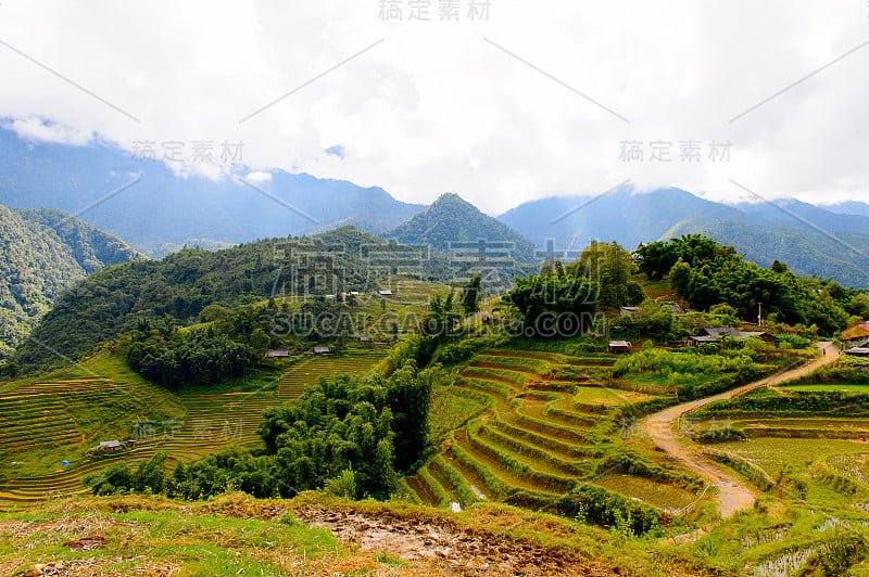 越南美丽的山景