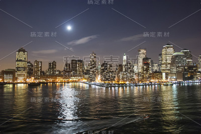 夜晚的金融区