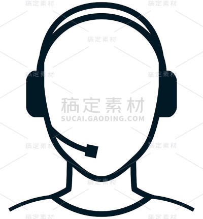 矢量客户护理工作者孤立在白色背景上
