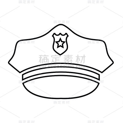 帽子，警察，警察图标
