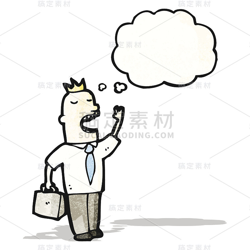 卡通健谈的上班族