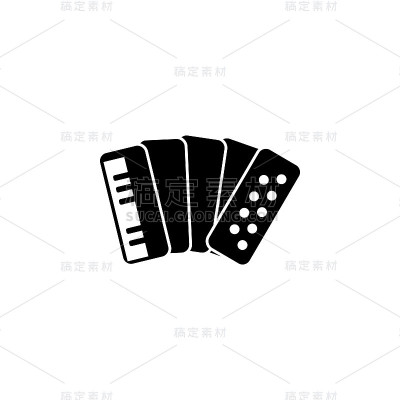 手风琴图标。俄罗斯文化符号的元素。优质的图形设计图标。简单的图标为网站，网页设计，移动应用程序，信息