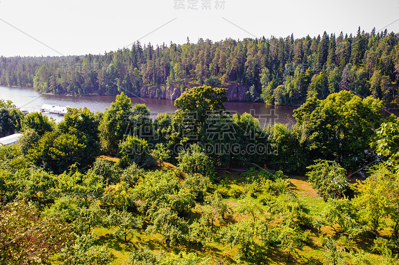 风景Valaam (Valamo)，拉多加湖群岛，卡累利阿共和国，俄罗斯联邦。