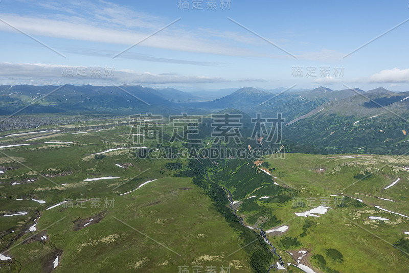 俄罗斯国家公园，火山景观，野生自然，俄罗斯旅游，原始森林全景，绿色自然