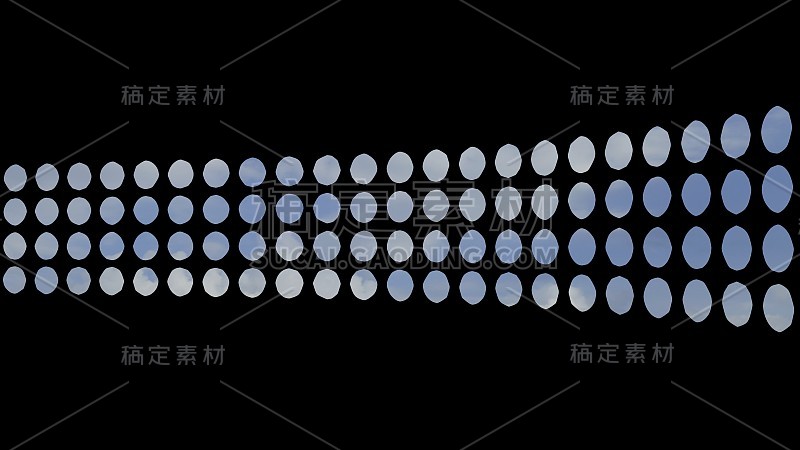 3d渲染的3d Dots墙布局