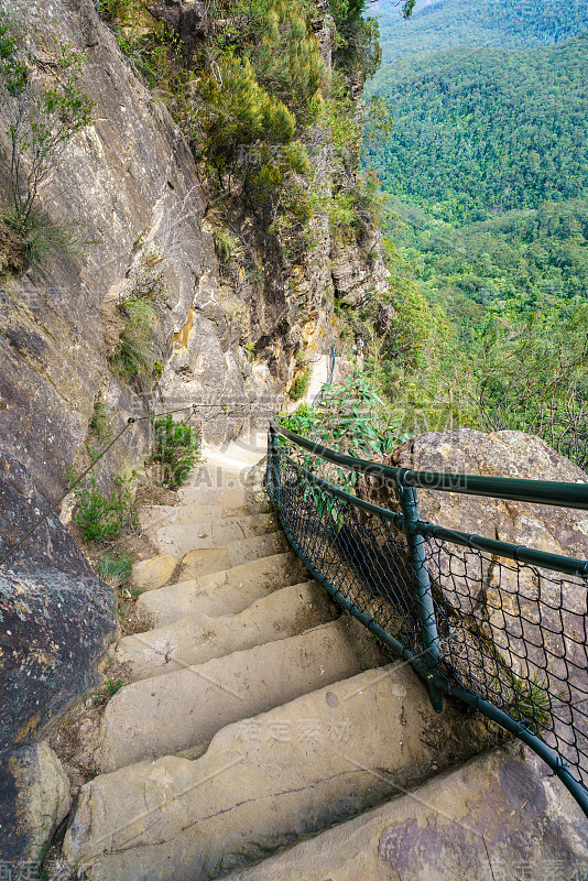 在澳大利亚的蓝山国家公园徒步旅行