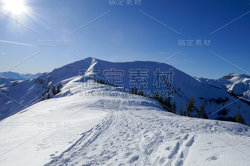 冬季奥地利阿尔卑斯山