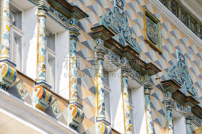 三一Sergius Lavra建筑在Sergiyev Posad，莫斯科区，俄罗斯。