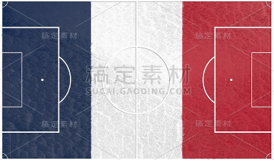 法国国旗纹理足球场