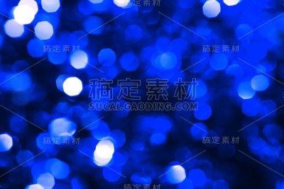 散焦抽象蓝色圣诞背景