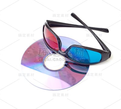 一副白色的3D眼镜