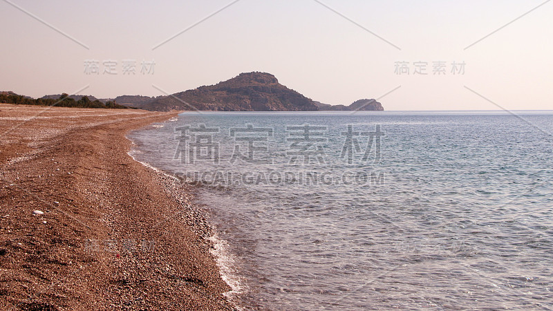 阿凡都海滩，地中海，罗德岛，希腊