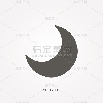 轮廓图标月