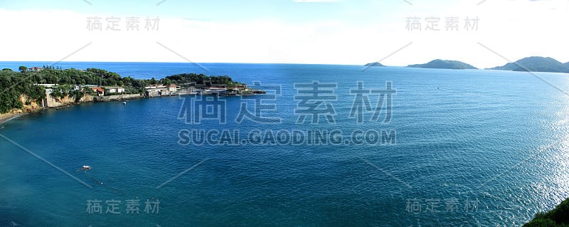 观赏海滩和Lerici r海湾