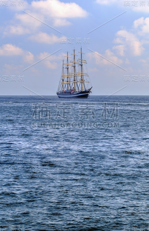 Sailing ship in the sea