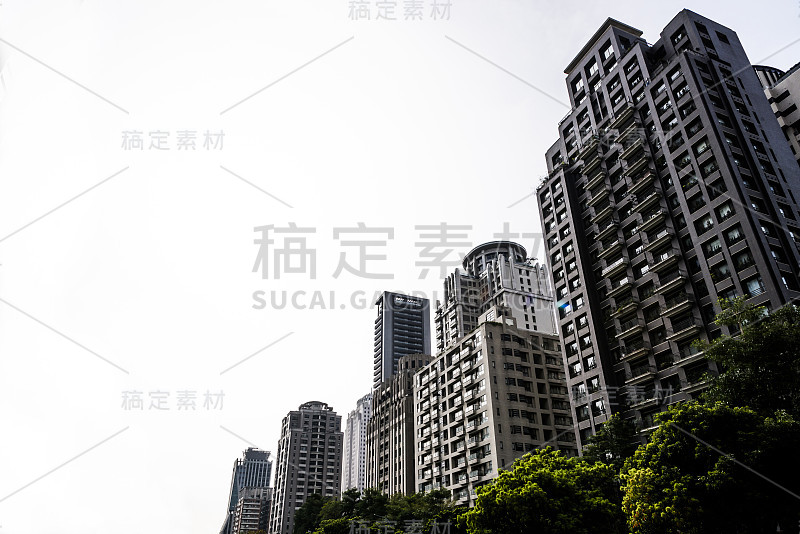 台湾台中市中心地区的建筑景观