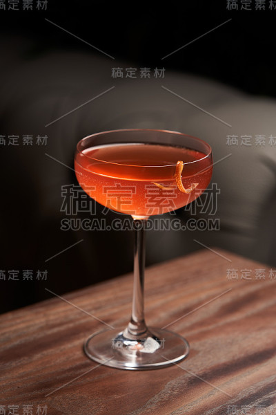 经典酒精鸡尾酒饮料，特写