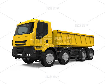 黄色翻斗车