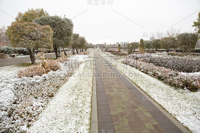 萨斯喀彻温女王伊丽莎白二世花园初雪