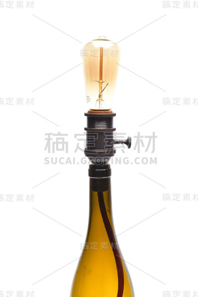 台灯孤立在白色