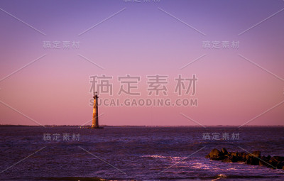 南卡罗来纳州的蠢海滩灯塔
