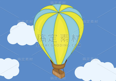 浮空器气球等距平面矢量