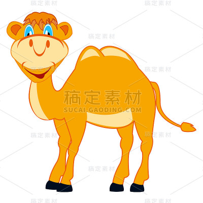 快乐骆驼的卡通