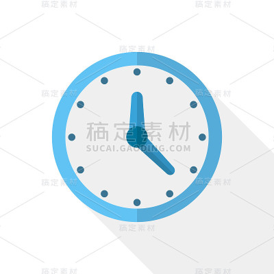 时钟图标。矢量插图。