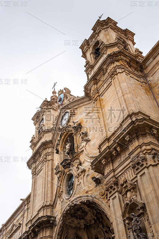 圣玛丽大殿的合唱，巴洛克罗马天主教教区教堂和小大殿，圣塞巴斯蒂安，Gipuzkoa，西班牙巴斯克地区