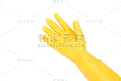 戴上橡胶手套