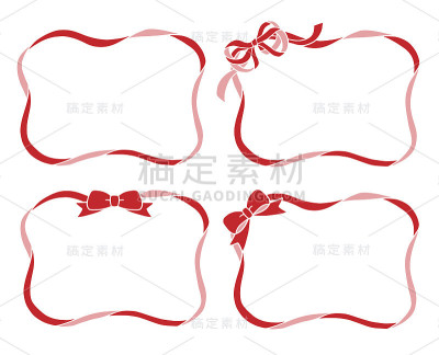 彩带玫瑰相框