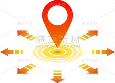 位置图标和箭头