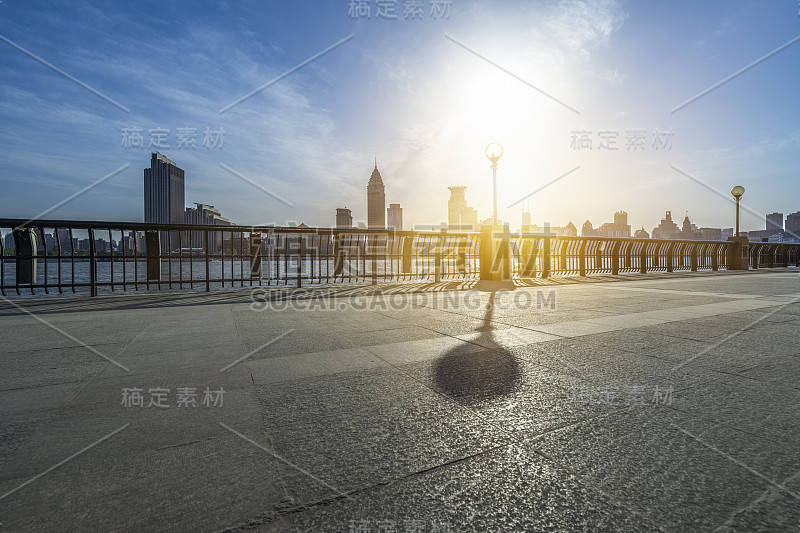 Shanghai landscape at dusk