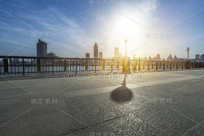 Shanghai landscape at dusk