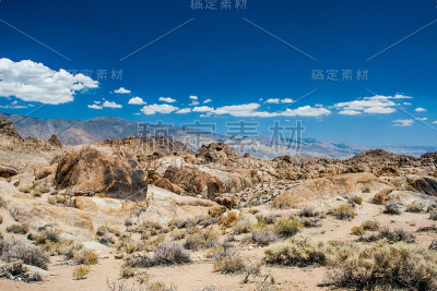 阿拉巴马山的岩层，内华达山脉