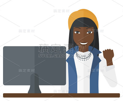 愉快的成功的女人