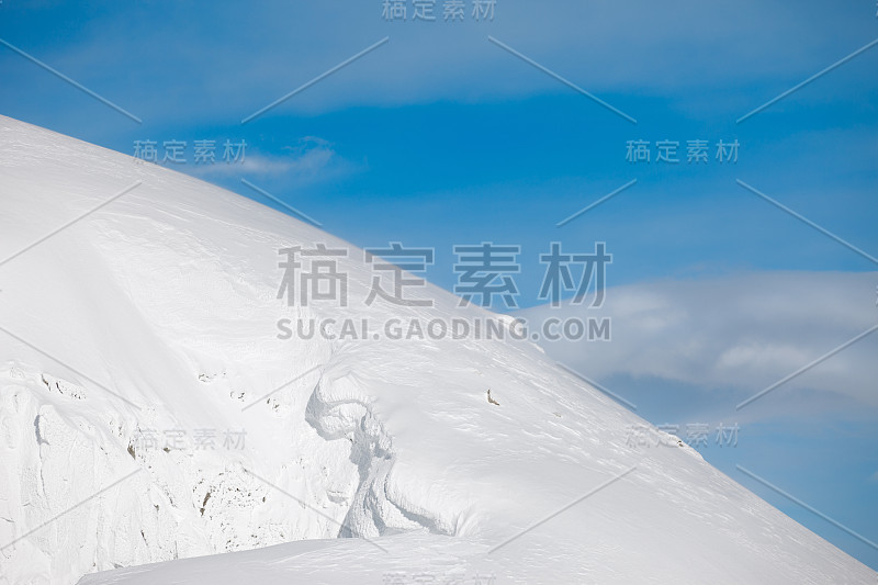 阿尔卑斯山顶刚下过雪