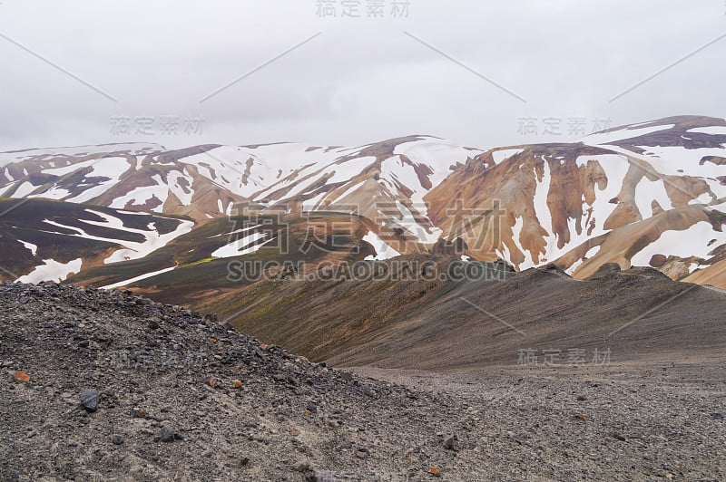 Landmannalaugar国家公园山谷，冰岛。