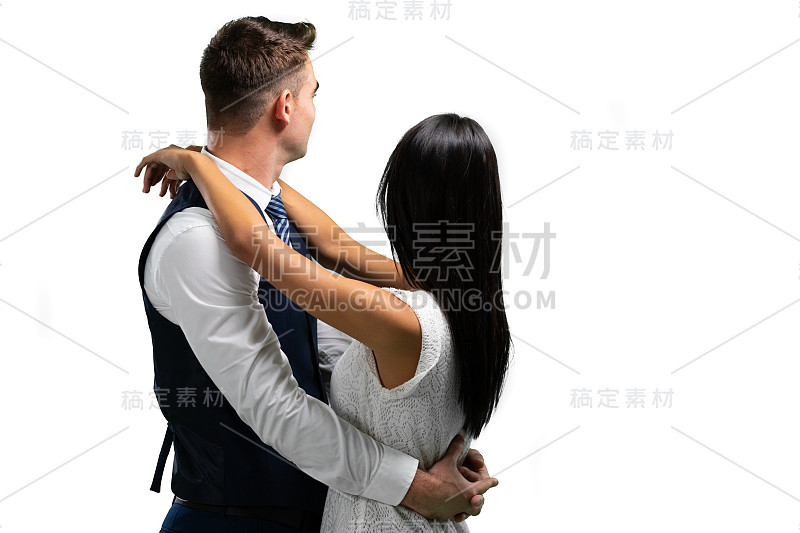 一对夫妇在婚礼上跳舞